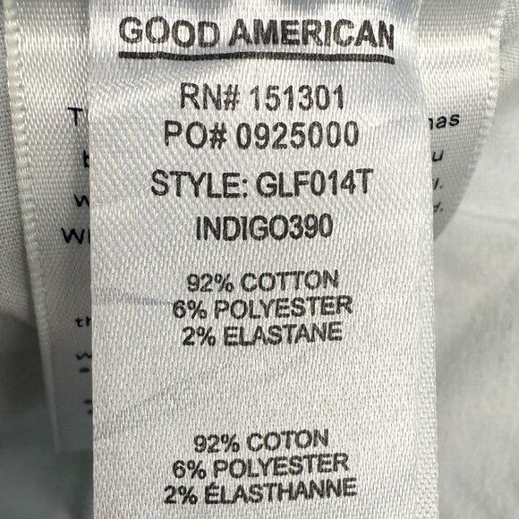 NWT GOOD AMERICAN Good Legs Flare Mid Rise Jeans INDIGO390 | Size 15 - Picture 9 of 12